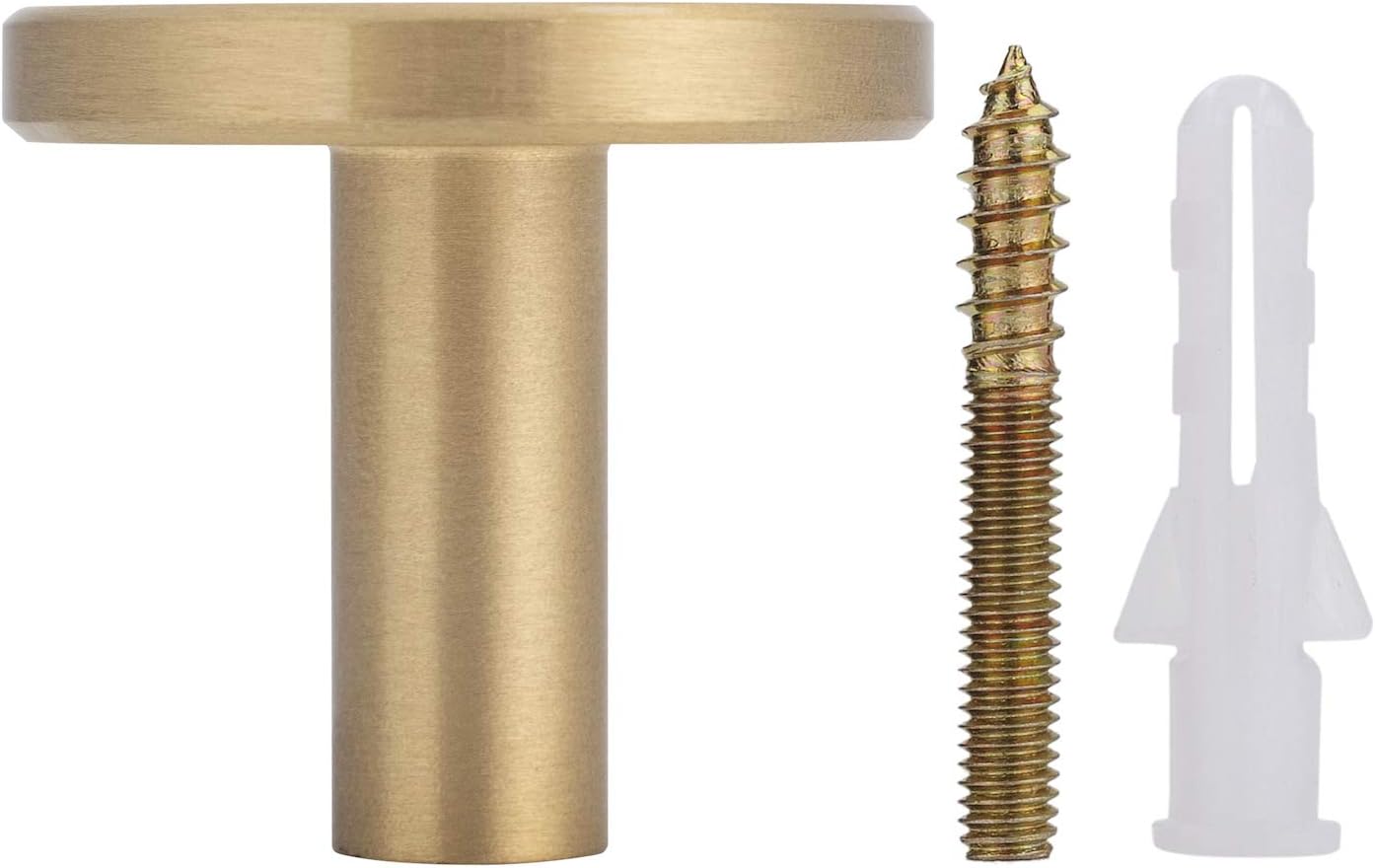 Set of 4 wall hooks in brushed brass, towel hooks in gold - Image 4