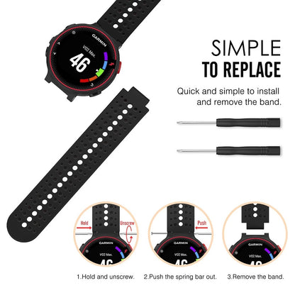 Garmin Forerunner 235/235Lite Watch Band Soft Silicone Replacement Strap for Garmin Forerunner 235/220/230/620/630/735 Smartwatch - Image 3