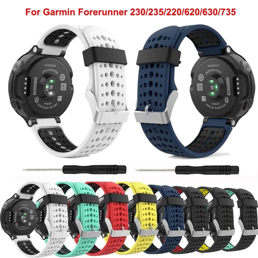 Garmin Forerunner 235/235Lite Watch Band Soft Silicone Replacement Strap for Garmin Forerunner 235/220/230/620/630/735 Smartwatch - Image 5