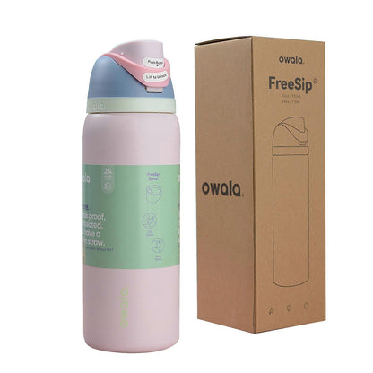Large 710ml Off-White Thermos Bottle for Adventure lotus color