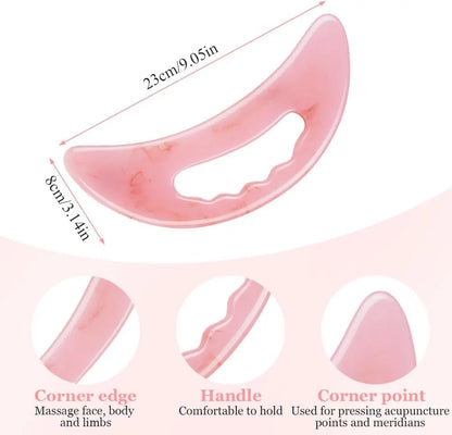 Large Gua Sha Massager, Lymphatic Drainage & Cellulite Massage for Legs, Face, Back & Pain Relief Pink-B - Image 2