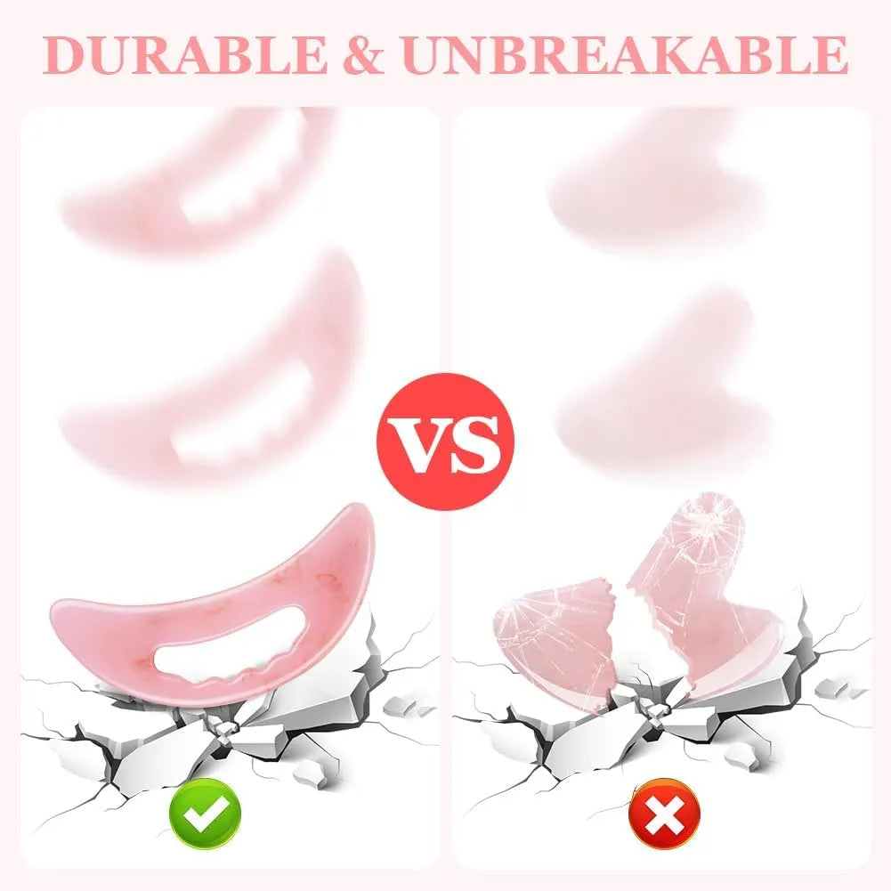 Large Gua Sha Massager, Lymphatic Drainage & Cellulite Massage for Legs, Face, Back & Pain Relief Pink-B - Image 4