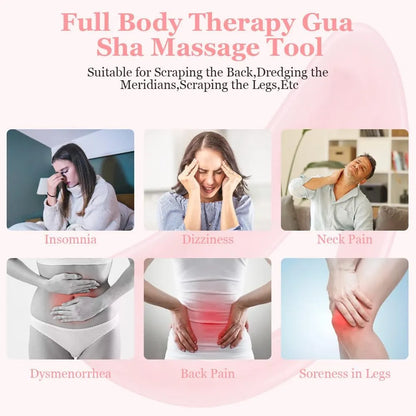 Large Gua Sha Massager, Lymphatic Drainage & Cellulite Massage for Legs, Face, Back & Pain Relief Pink-B - Image 7