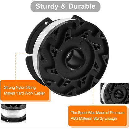Trimmer Line Spool for Black and Decker Trimmers, 6-pack Trimmer Line Spools with 1 Spool Guard and 1 Spring - Image 4