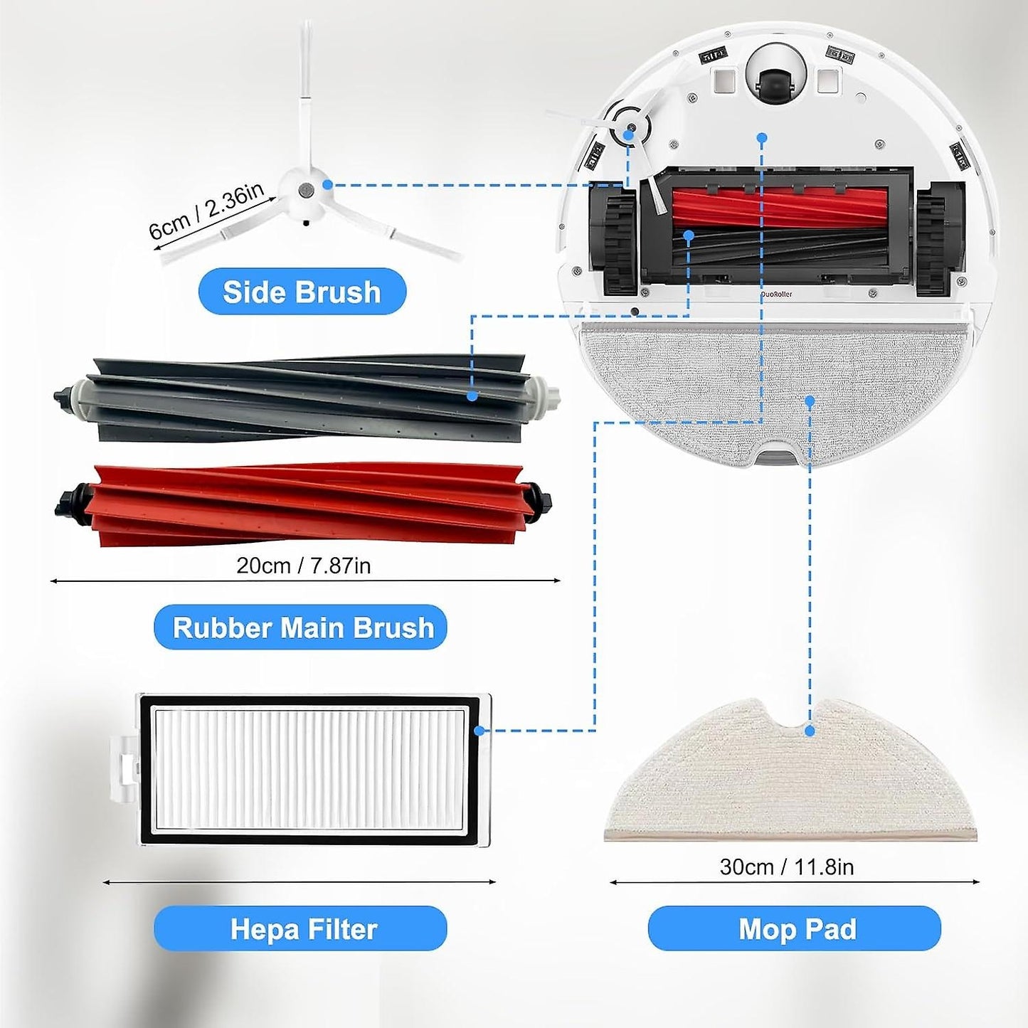 Roborock Q8 Max/q8 Max+/q5 Pro Robot Vacuum Cleaner Accessory Kit - Spare Parts for Roborock Q8 Max/q8 Max+/q5 Pro Robot Vacuum Cleaner - Perfect - Image 2