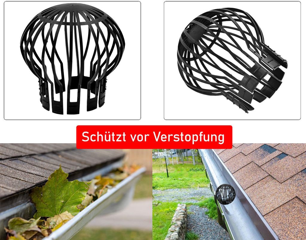 4x Leaf guards Downspout guards Downspout guards Rain gutter guards Downspout guards Downspout guards Drainage screens - Image 4