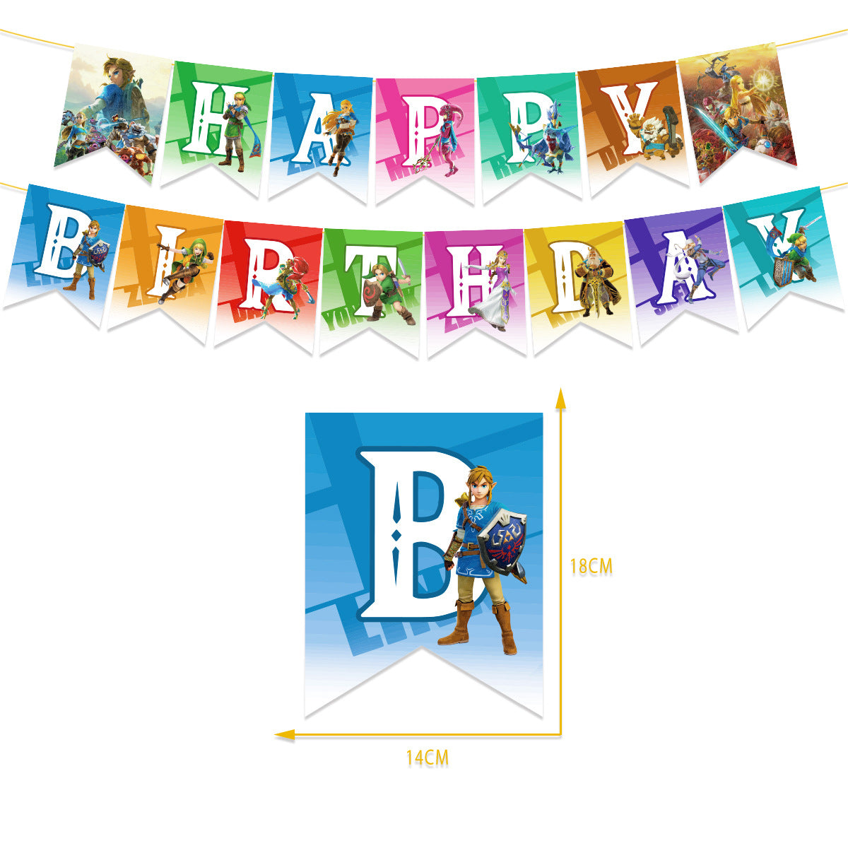 The Legend of Zelda Party Decorations: Complete set for a Hyrule-themed birthday party! Package 1 18Pcs Balloons Set Package 1 18Pcs Balloons Set - Image 2