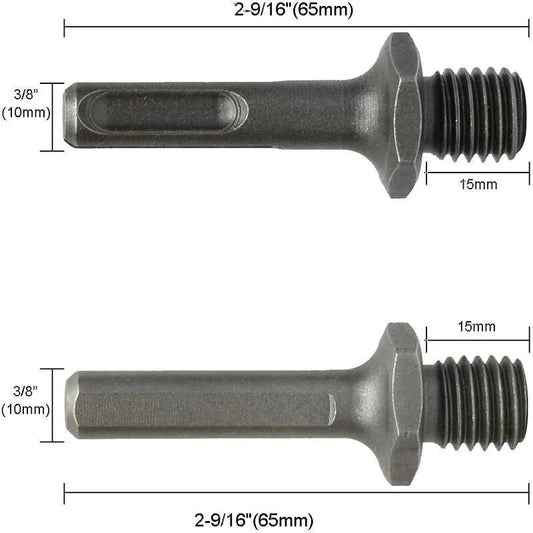 M14 external thread to SDS Plus internal thread and internal triangle adapter for drill grinder, from DEBUNS - Image 2