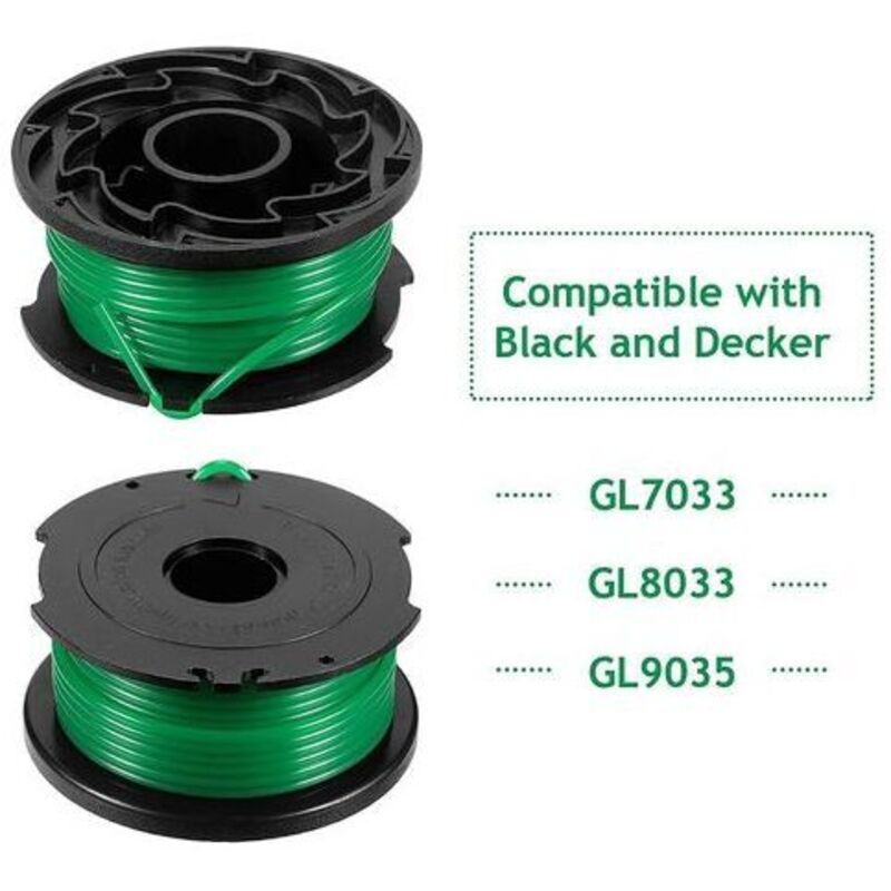 Pack of 6 spools of line for Black and Decker GL7033, GL8033, GL9035 grass trimmer, 6 m, - Image 4