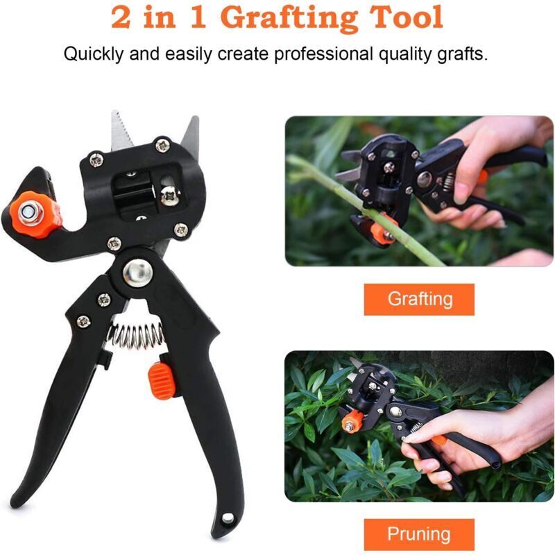 Professional Grafting Scissors Garden Scissors Tree Grafting Pliers Garden Grafting Kit for Trees (Black Cloth Bag + Rubber Band + Membrane) - Image 4