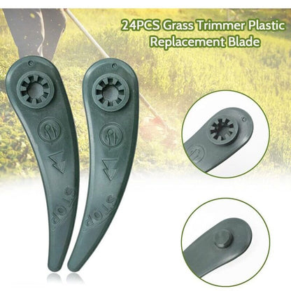 24-pack Bosch Grass Trimmer Blades for Bosch Durablade Art 23-18 LI Art 26-18 LI Grass Trimmers, Replacement Blades for Grass Trimmer. red Flat teeth - Image 5