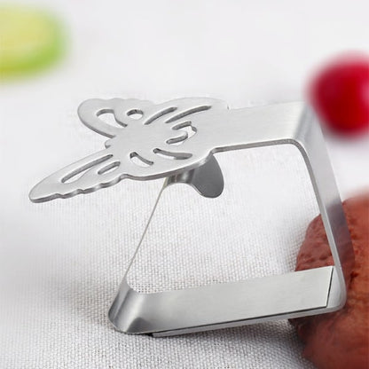 INF Butterfly-Shaped Cloth Clips / Cloth Holders, 4-pack Silver - Image 2