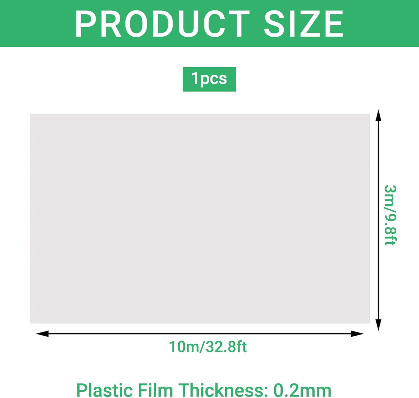 (Special Offer) 2x6m Polyethylene Greenhouse Film, Transparent, Extra Thick Garden Film for Foil Tunnels 10 m - Image 2