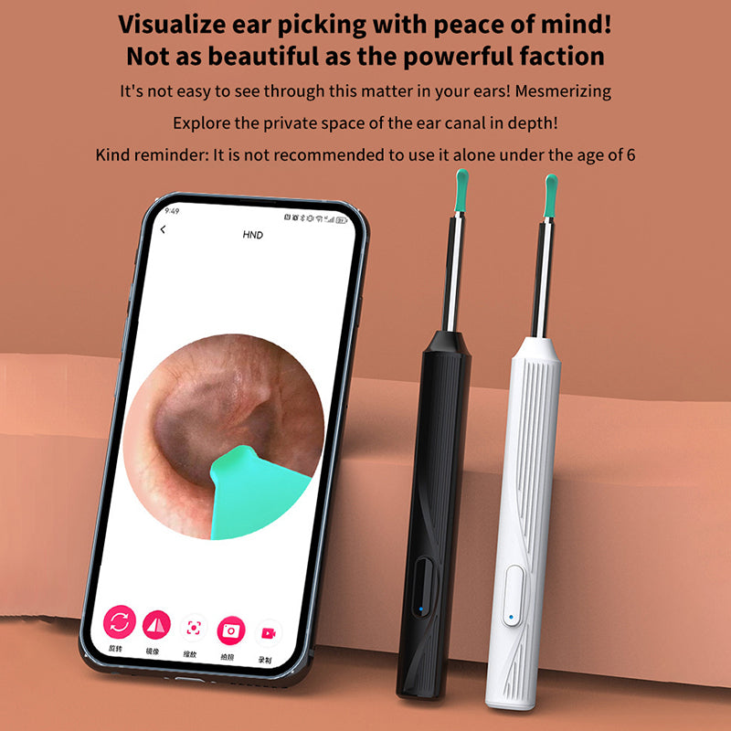 ST 1080P Wireless Ear Cleaning Otoscope Ear Cleaning Tool Black 8 PCS Set - Image 9