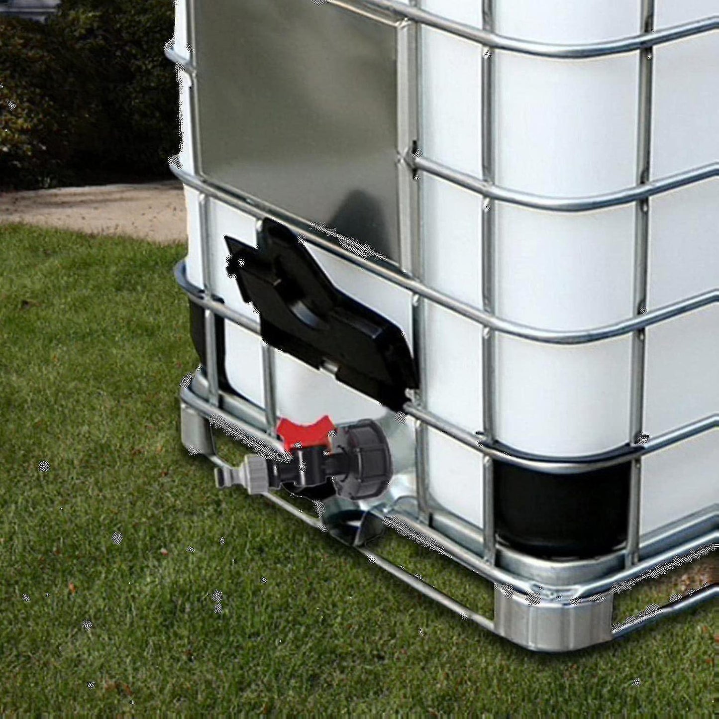 Brand new 1000 liter IBC water tank with S60x6 adapter valve and 3/4-Yvan (tap only)