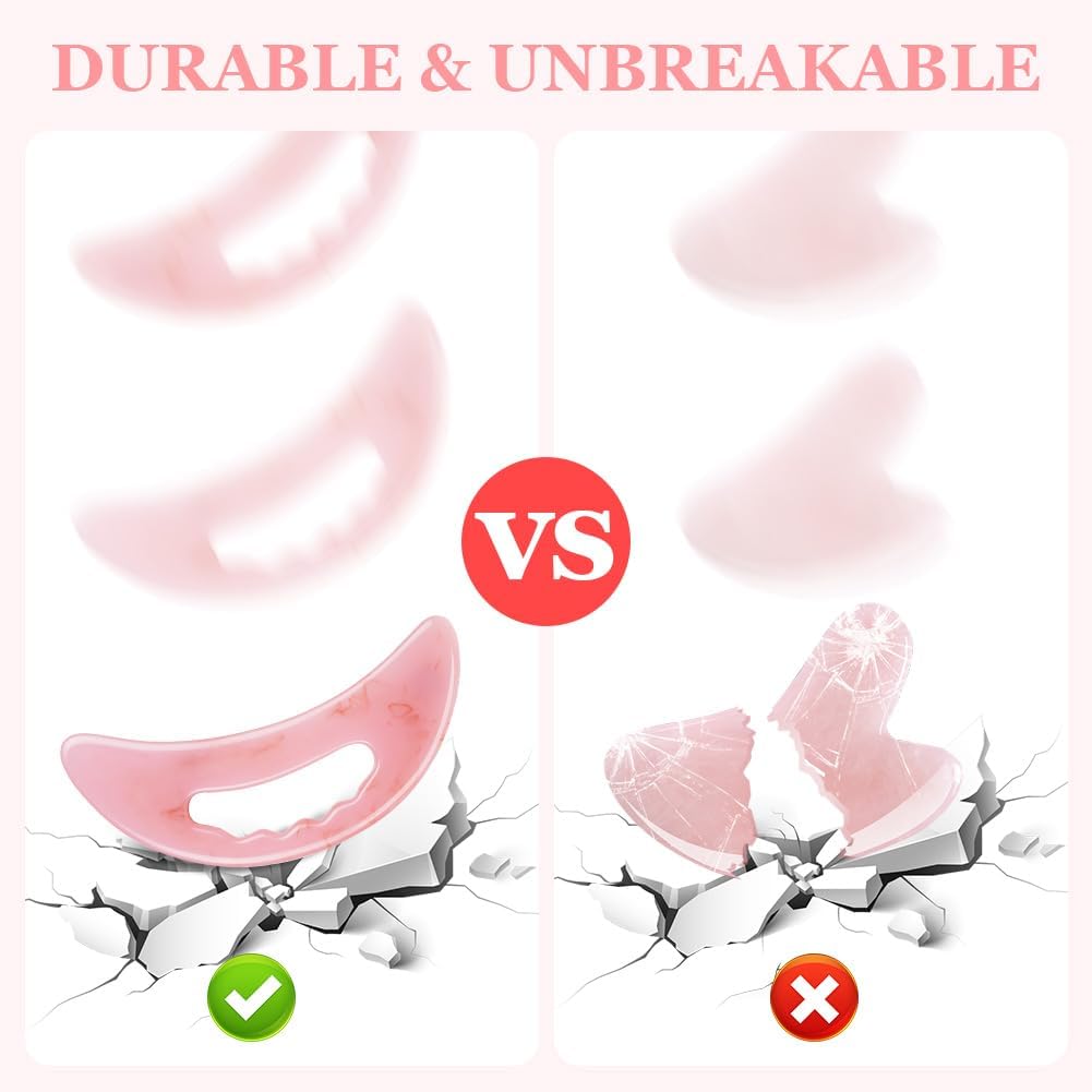 Large Gua Sha Massager, Lymphatic Drainage & Cellulite Massage for Legs, Face, Back & Pain Relief Pink-B - Image 4