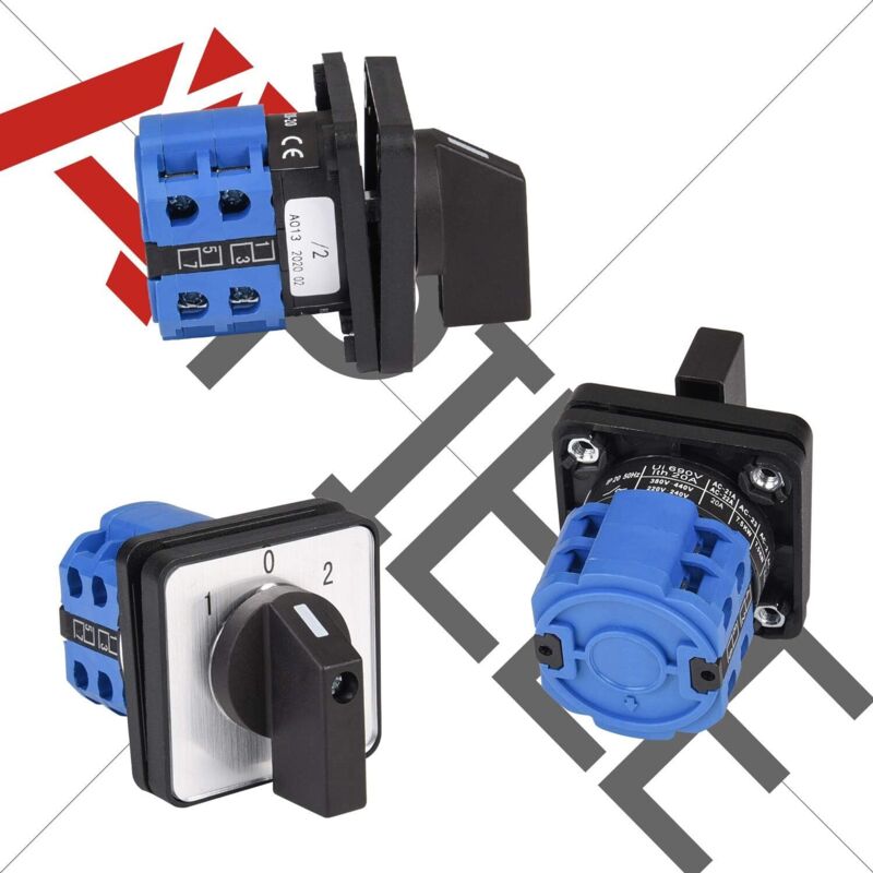 Universal Rotary Cam 20A 3 Positions 8 Terminals 690V Cam Switch - Image 2