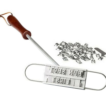 Printed Barbecue Wooden Handle Stamp Barbecue Meat DIY Steak