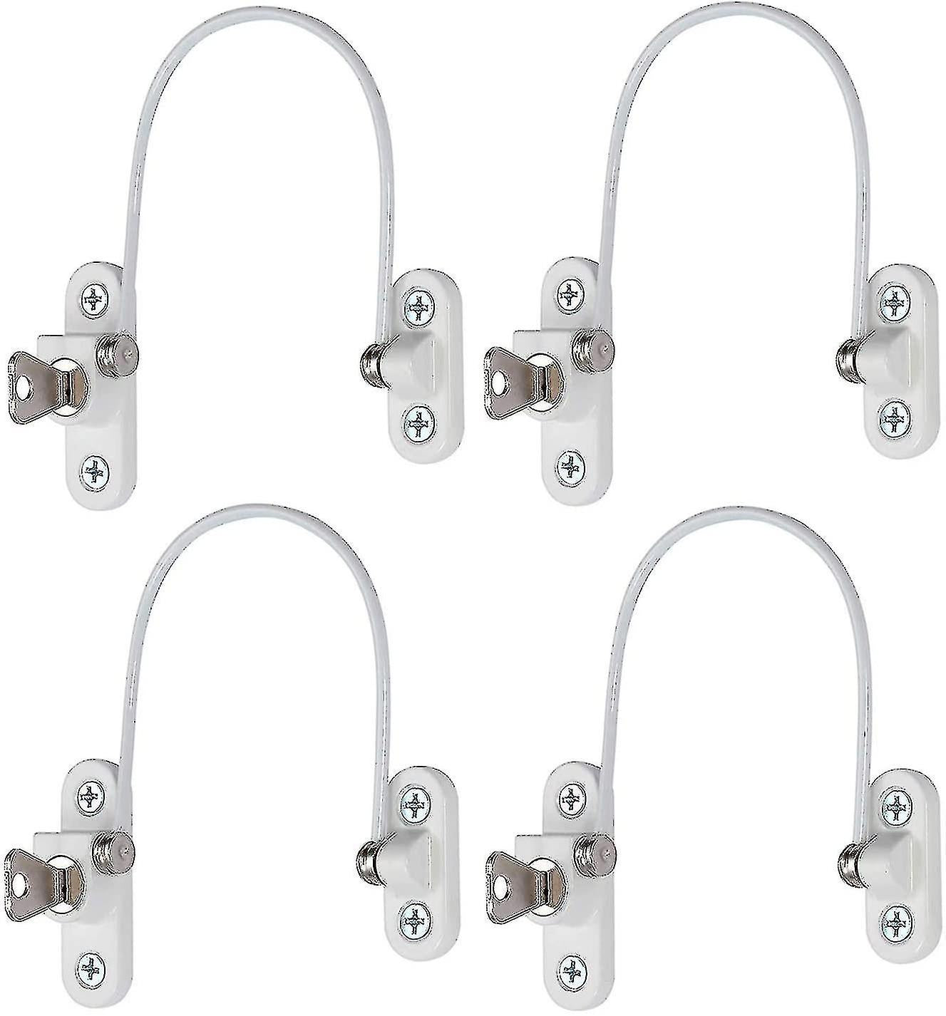 pcs Window Limiter, Window Limiter, Childproof Window Lock, Window Lock, Door Lock - White - Image 2