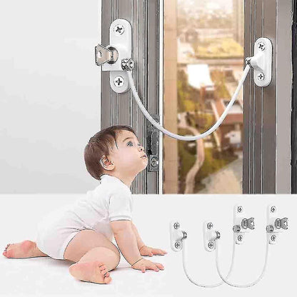 pcs Window Limiter, Window Limiter, Childproof Window Lock, Window Lock, Door Lock - White - Image 3