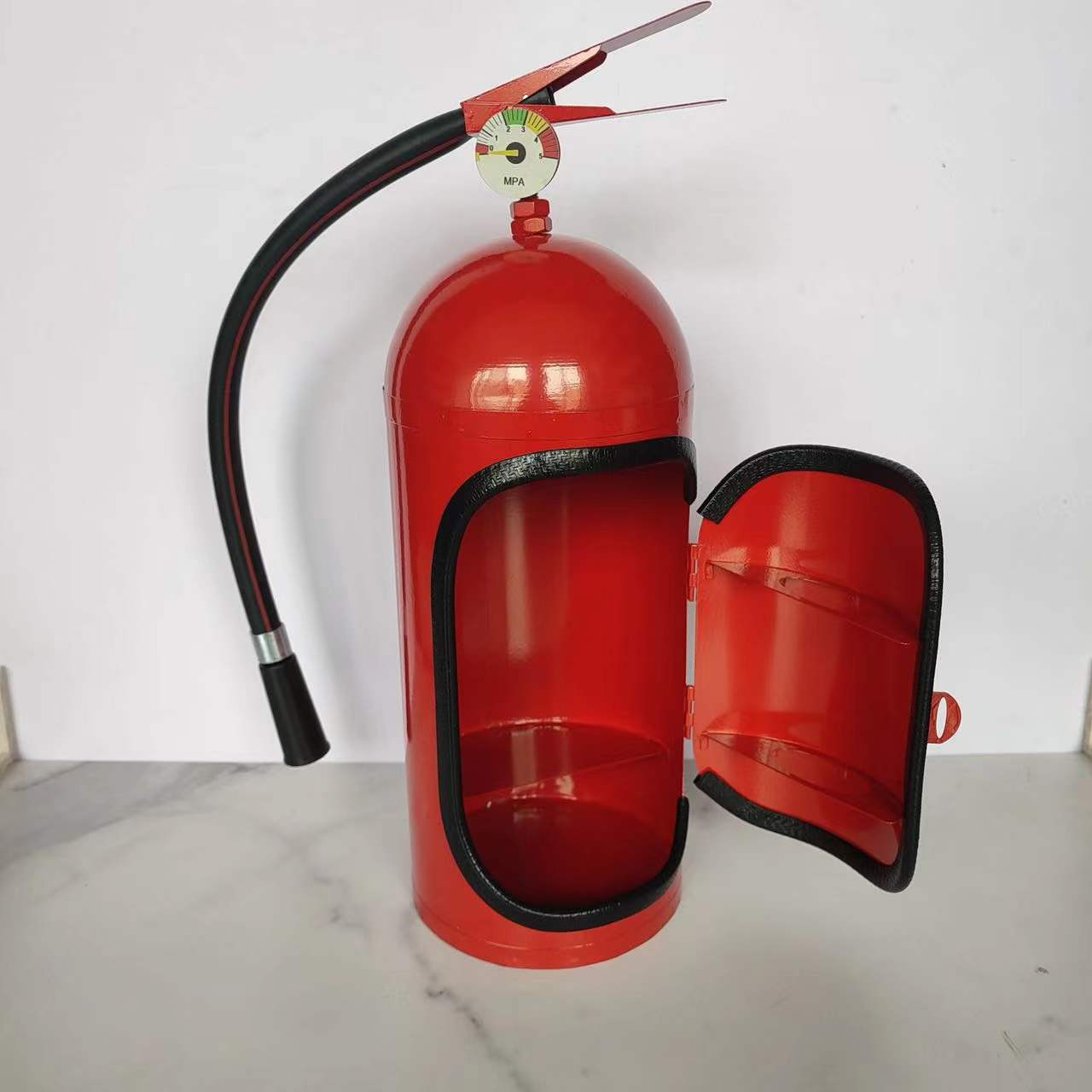 Fire Extinguisher Minibar Wine Cabinet Perfect Gift for Men red B - Image 5