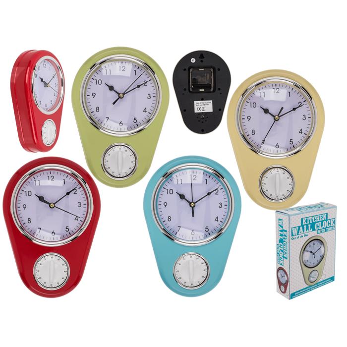 High Quality New Wall Clock & Timer - Clock with Timer Function Blue blue blue 435 - Image 2