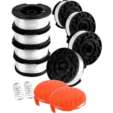 Best Selling Product!!! Trimmer Spool for Black & Decker Trimmers, 8 Trimmer Spools with 2 Spool Caps and 2 Springs.pa