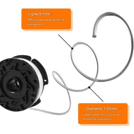 Best Selling Product!!! Trimmer Spool for Black & Decker Trimmers, 8 Trimmer Spools with 2 Spool Caps and 2 Springs.pa - Image 3