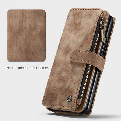 Samsung Galaxy Z Fold 3 Case - Retro Wallet with Card Slots, Magnetic Stand & Strap, Compatible with Samsung - Image 4