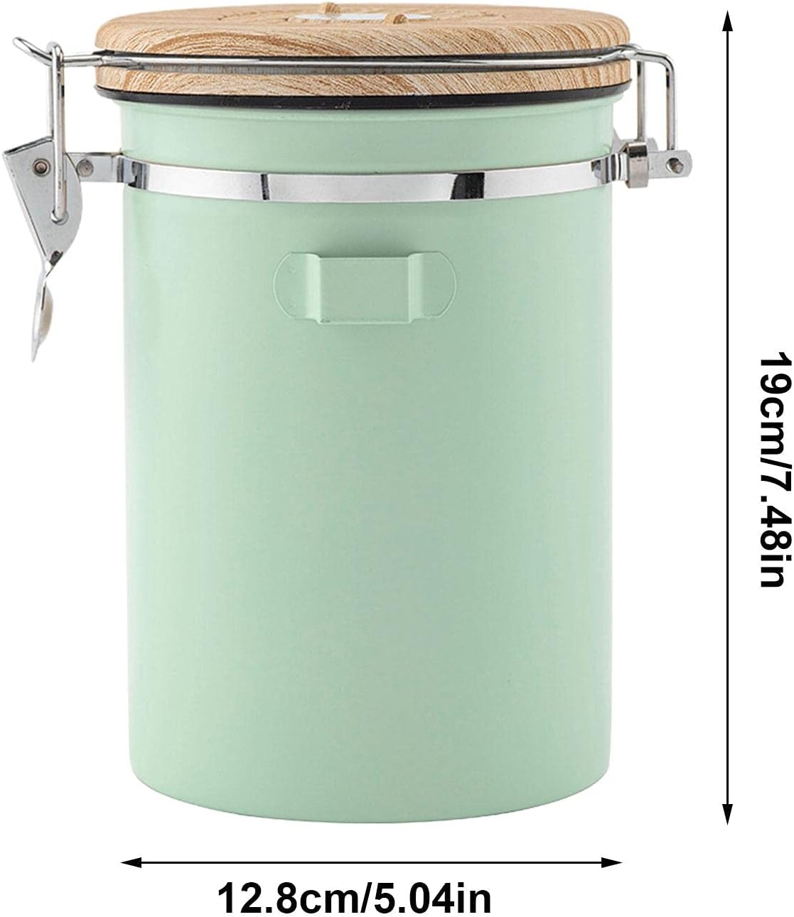 (Green) Coffee Container - Coffee Jar - 1.8L - Coffee Container Storage Jar - Coffee Container - Airtight Coffee Container with CO2 Valve - green green - Image 6