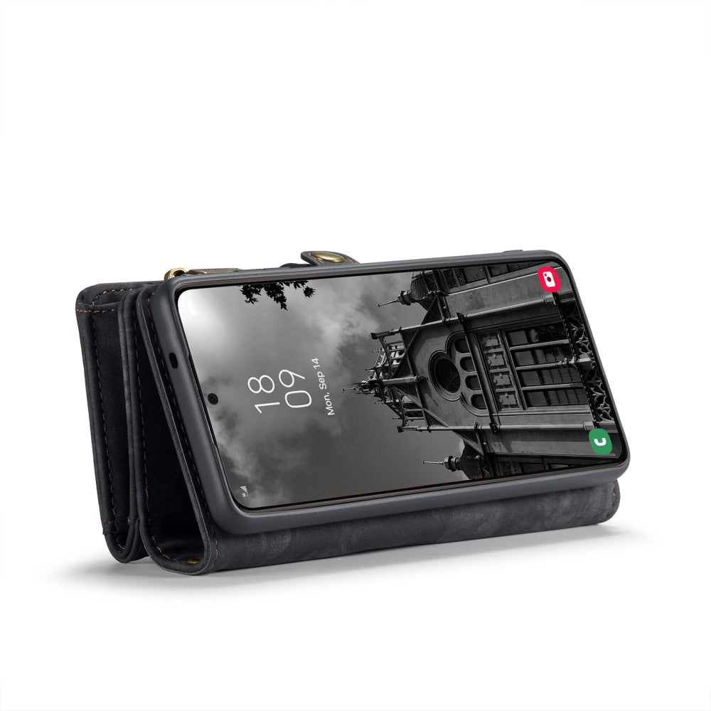 CaseMe Multi-Slot 2 in 1 Wallet Case Galaxy S25 Black - Image 4