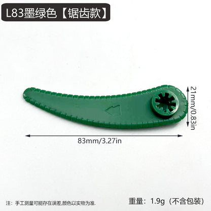24-pack Bosch Grass Trimmer Blades for Bosch Durablade Art 23-18 LI Art 26-18 LI Grass Trimmers, Replacement Blades for Grass Trimmer. green Toothed edge