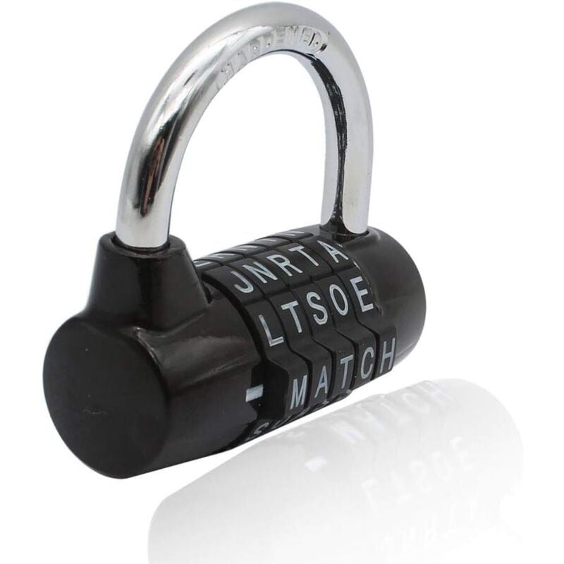 Combination Lock, Code Lock, Waterproof and Rustproof Combination Lock for Families, Schools, Businesses, Cabinets and Other Places (5 Letter Lock) - Image 2
