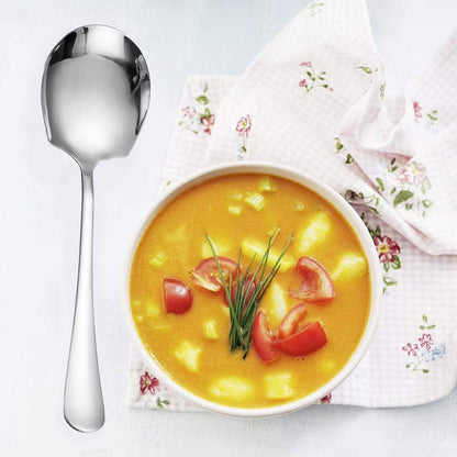 Large Stainless Steel Spoons, Serving Spoons for Hotel Meals - Image 3