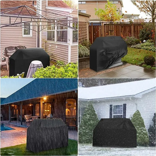 Grill Cover Waterproof Protection Windproof, tear-proof cover with straps and storage bag (145x61x117cm) - Image 4
