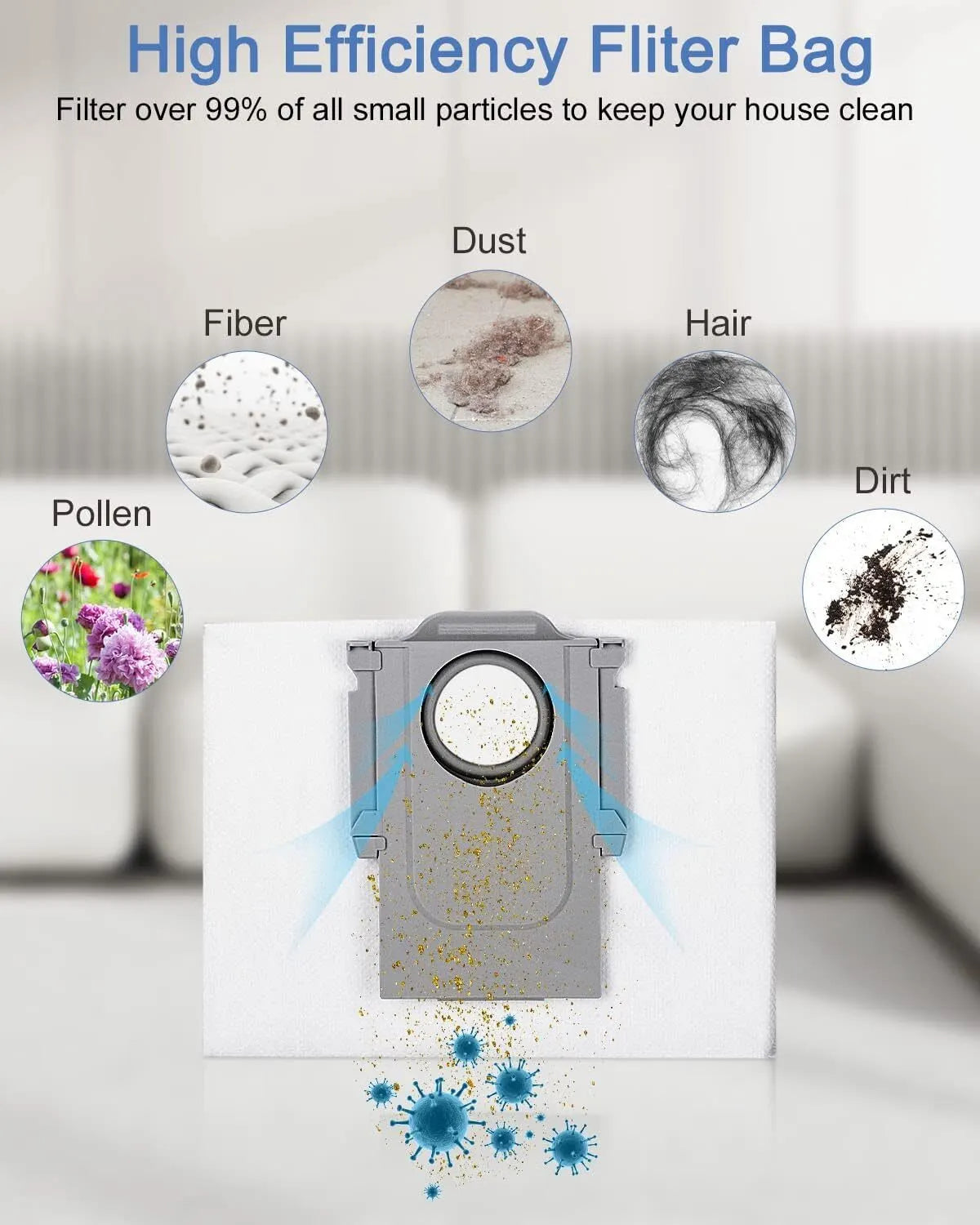 10 pcs vacuum cleaner bags accessories for Xiaomi Roborock S8+/S8 Pro Ultra S7 MaxV Ultra/S7 Pro Ultra/Q7 robot vacuum cleaner - Image 5