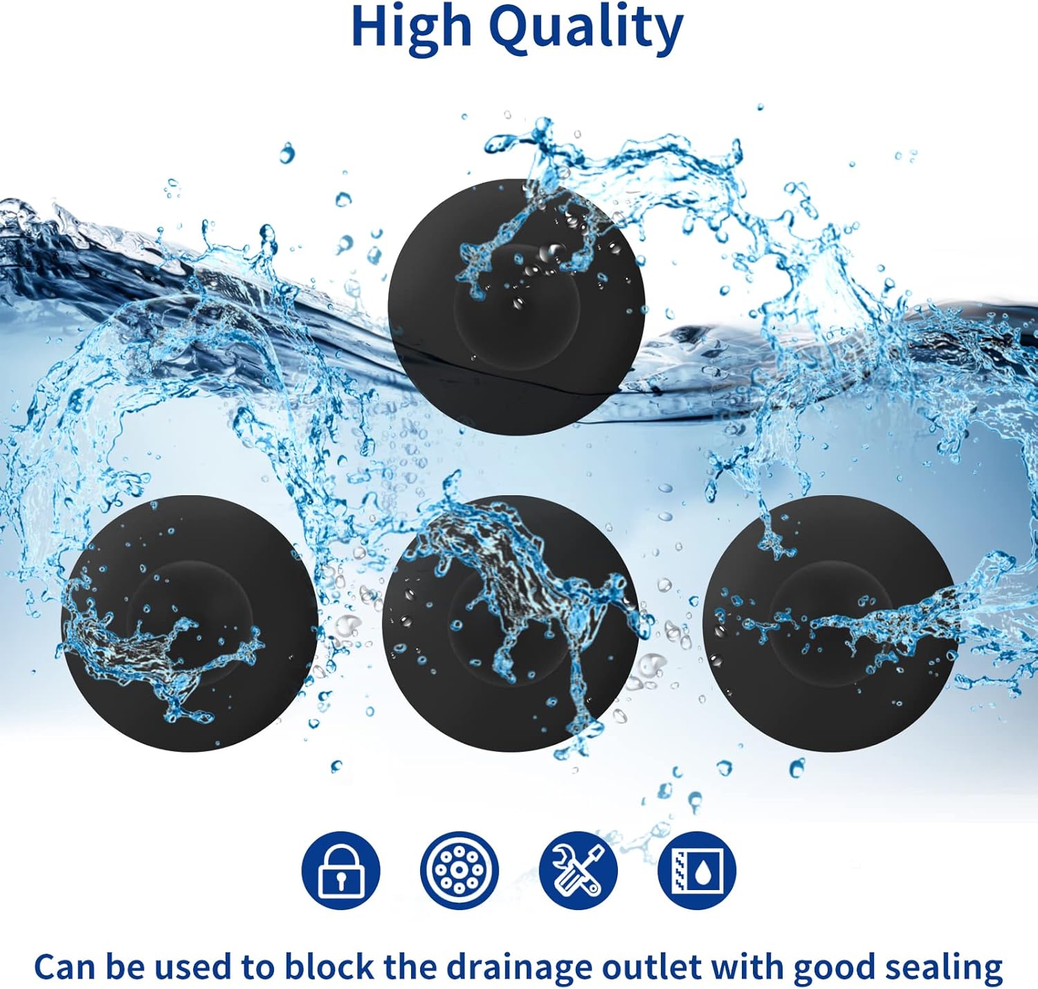 4-Pack Pool Wall Plug Replacement Parts - Above Ground Pool Filter Pump Filter Hole Plug Compatible with Intex and Bestway - Image 3