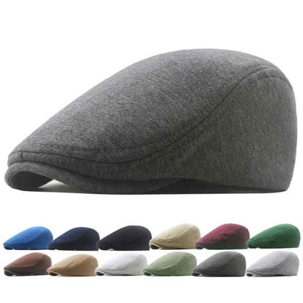 Cotton Cap for Men and Women - Soft Casual Beret, Solid Color Unisex - White, One Size - Image 4