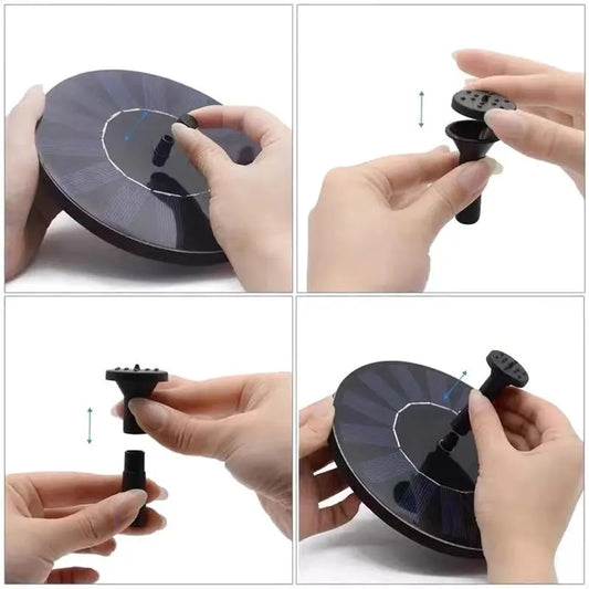 Promotion at a low price! Fountain - Solar Fountain / Water Fountain Solar Cell - 16 cm Black Black Black - Image 6