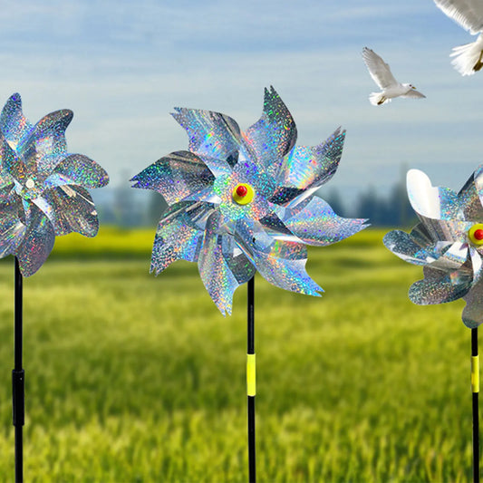 INF Reflective Scarecrow Wind Spinner Silver 2-pack - Image 5
