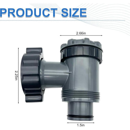 Inlet/Outlet Valve Compatible with Coleman, Intex, Bestway, Above Ground Pool Filter Pump, Pool Pump Replacement Parts, for 1-1/2 Inch Hose (2) Set - Image 2