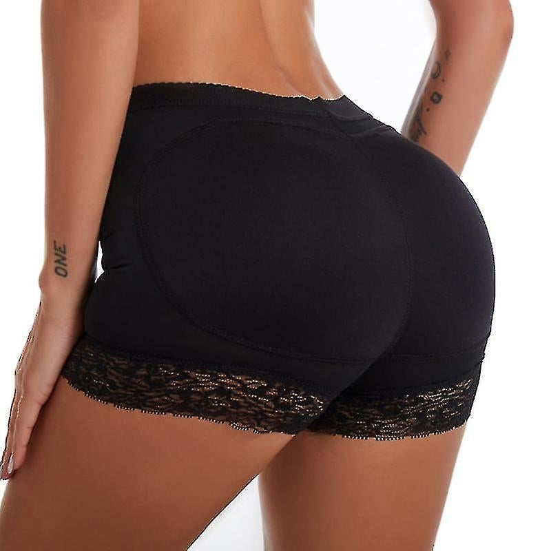 Women's Body Haper Padded Butt Lifter Panty Butt Hip Enhancer Fake Bum hapwear shorts Push Up shorts - Perfet Black Black S - Image 4