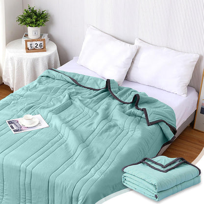 Cooling summer blanket for hot people and night sweats, cooling blanket - double-sided cooling effect, cooling fiber 100*140cm - Image 2