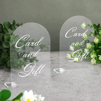 5-pack Transparent Acrylic Sign Acrylic Wedding Table Number with Stand Blank Arched Guest Name Table Number Holder - Image 5