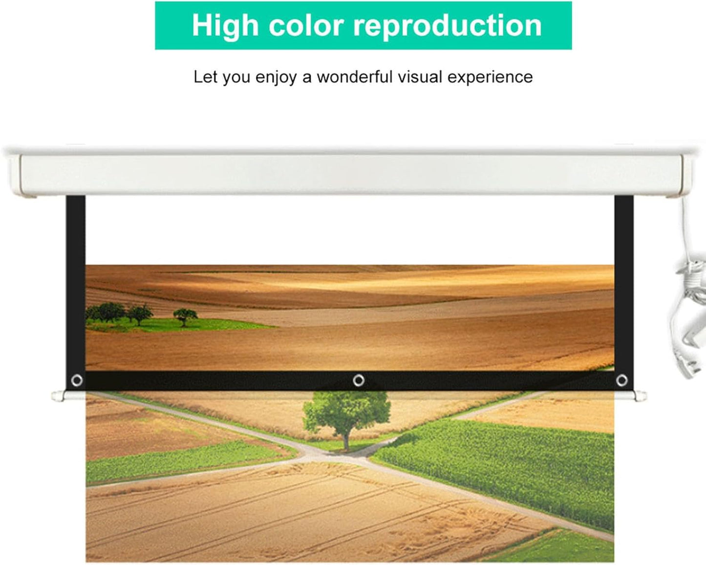 60 Inch 84 Inch 100 Inch Projector Screen 16:9 Foldable Portable Projection Screen Movie Projector Screen for Home Theater Outdoor Indoor (100 Inch) 100 Inch - Image 6