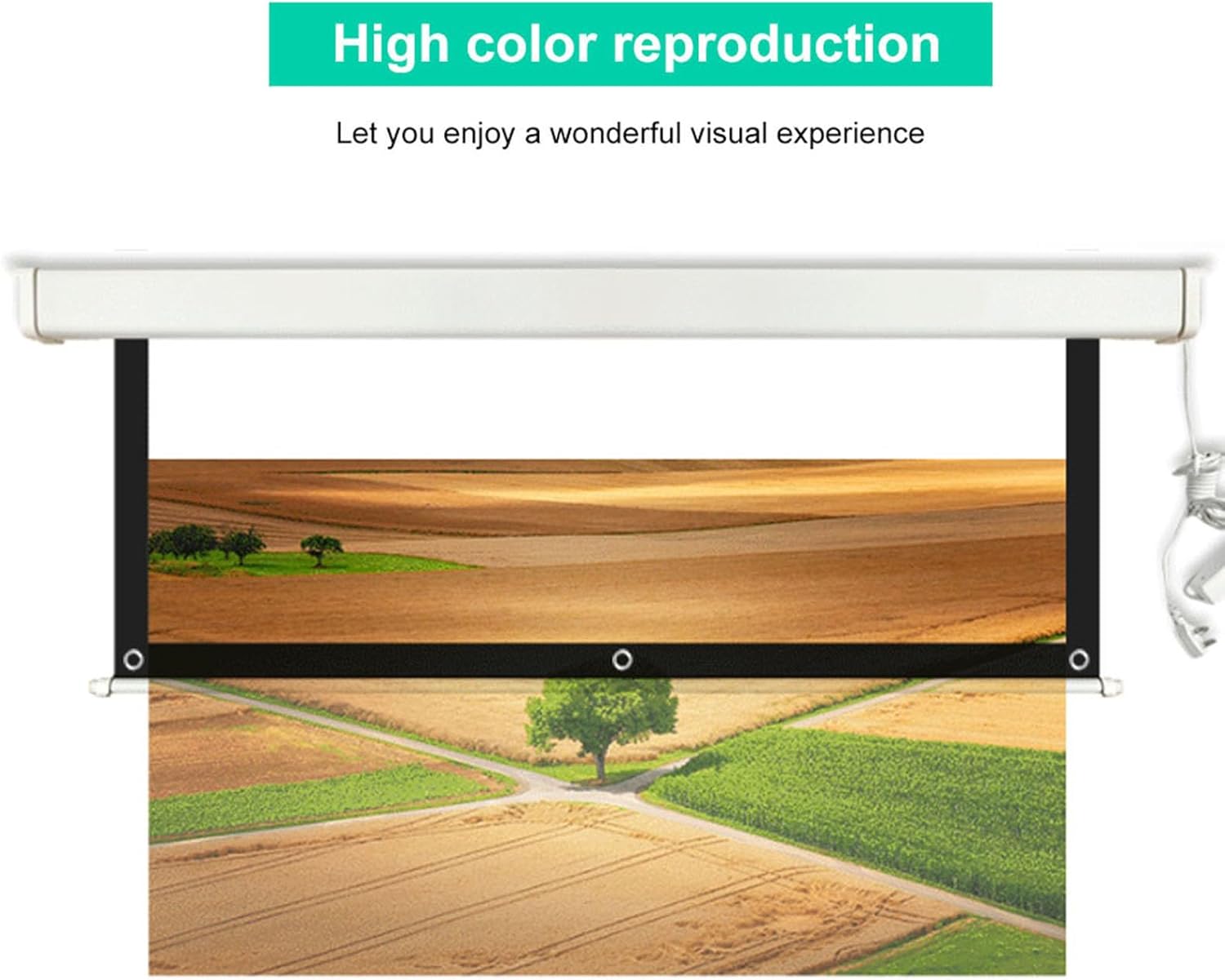 60 Inch 84 Inch 100 Inch Projector Screen 16:9 Foldable Portable Projection Screen Movie Projector Screen for Home Theater Outdoor Indoor (100 Inch) 100 Inch - Image 6