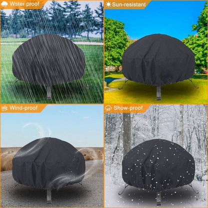122 x 46 cm Round fireplace cover, drawstring for water - Image 2
