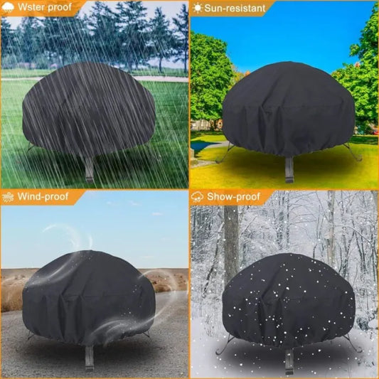 122 x 46 cm Round fireplace cover, drawstring for water - Image 2