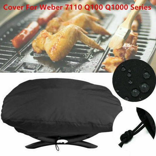 210D Grill Cover for Weber Q1200 and 1000 Gas Grills, Fits Q1200, Q1400, Q1000, Q100, Q120, Baby Q Models, Anti-UV..DEBUNS - Image 2