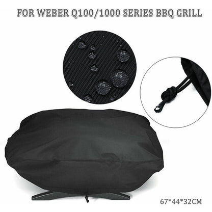 210D Grill Cover for Weber Q1200 and 1000 Gas Grills, Fits Q1200, Q1400, Q1000, Q100, Q120, Baby Q Models, Anti-UV..DEBUNS - Image 5
